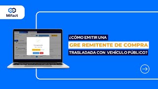 ¿Cómo emitir una Guía de Remisión Remitente de Compra trasladada por un vehículo público [upl. by Trixi272]