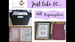 ORGANIZE Monthly Bill Paying Organization  How to create an easy system that works [upl. by Hobie389]