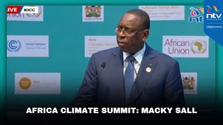 Senegal President Macky Sall speech at Africa Climate Summit [upl. by Nyliac485]