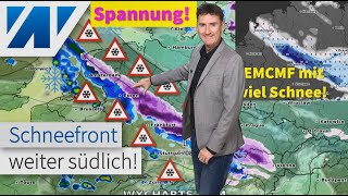 Wintereinbruch ☃️ erreicht Deutschland südlicher ECMWF haut 30 cm Schnee raus Modellvergleich [upl. by Omora211]