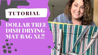 Let’s make a GIANT tote using DISH DRYING MATS dollartree sewingdiy dollartreehacks [upl. by Lihka929]