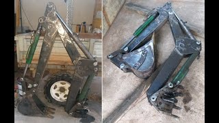 Retroescavadora para tractor  homemade backhoe project 2ª parte [upl. by Hayimas]