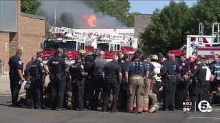 Akron officials give update on Thursdays chemical plant fire [upl. by Broucek]