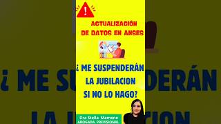 SUSPENSION JUBILACIONES Y PENSIONES empadronamiento actualización de datos anses [upl. by Yllim]