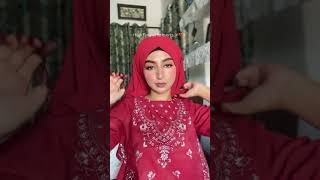 Hijab Tutorial with earrings ❤️ [upl. by Ojeillib]