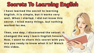 My Learning Secret  Learn English Step By Step  How To Learn English  Graded Reader  Read [upl. by Llednek]