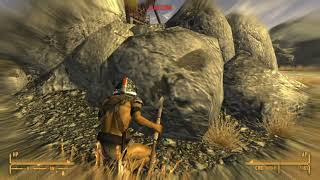 Fallout New Vegas  Tribal Hunting Spear Stealth build vs Quarry Junction Deathclaws Very Hard [upl. by Garnette]