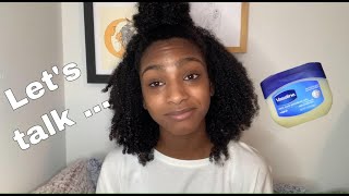 😱USED PETROLEUM JELLY FOR 2 WEEKS 😧  HONEST NATURAL HAIR PRODUCT REVIEW [upl. by Haduhey]