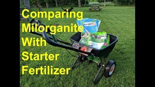 Comparison Milorganite and starter fertilizer [upl. by Hershel820]