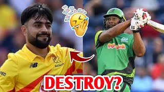 Kieron Pollard SMASHES 5 Sixes In An Over Of Rashid Khan🤩  Kieron Pollard DESTROY Rashid Khan [upl. by Allehc]