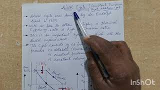 RGPV I C EngineLECTURE08Derivation of Thermal Efficiency of DIESEL CYCLE [upl. by Adella222]