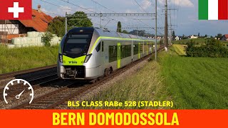 Cab Ride Bern  Brig  Domodossola SwitzerlandItaly train drivers view in 4K [upl. by Suoinuj972]