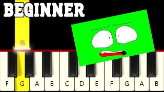 Monster How Should I Feel meme  Very Easy and Slow Piano tutorial  Only White Keys [upl. by Hebert]