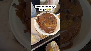 Food Festival Gone Wrong😭 cakevideos food cakedecorating chocolatedessert croissant truffle [upl. by Niven]