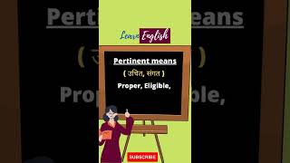 Meaning of Pertinent  Pertinent का मतलब shorts learnenglishmeaning youtubeshorts [upl. by Nevins]