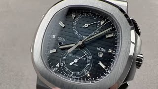 Patek Philippe 5990 Nautilus Travel Time Chronograph 59901A011 Patek Philippe Review [upl. by Asillim]