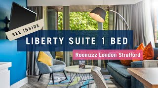 Liberty Suite 1 Bed  Apartment Tour  Roomzzz Aparthotels London Stratford [upl. by Annyrb539]