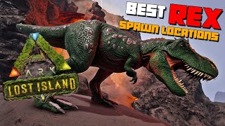 ARK Lost Island  Common Rex Spawn Locations amp Best Spots To Find Them [upl. by Eilyah]