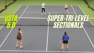 USTA 50 Womens Doubles  Super TriLevel Sectionals with Commentary [upl. by Aisorbma]