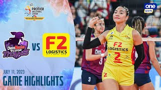 Choco Mucho vs F2 Logistics highlights  2023 PVL Invitational Conference  Jul 11 2023 [upl. by Leboff727]