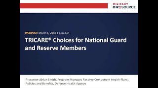 TRICARE Choices for National Guard and Reserve Members [upl. by Hance]