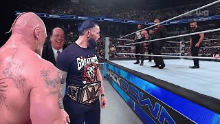 WWE 31 OCTOBER 2024 BROCK LESNAR AND ROMAN REIGNS ATTACKS THE BLOODLINE AND CHALLENGED THEM [upl. by Kissie]