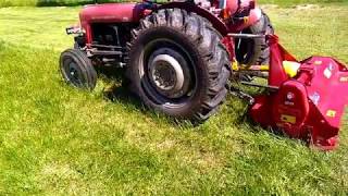 Broyeur herbe CARONI TL 1500 FSC  TRACTEUR MASSEY FERGUSON 42 [upl. by Assirrak475]