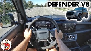 The 2022 Land Rover Defender 90 V8 is for Bond Villains with Big Budgets POV Drive Review [upl. by Oeak]