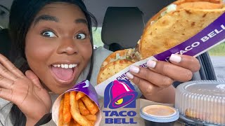 CHEESY STREET CHALUPAS AND WITH JALAPEÑOS RANCH SAUCE  Taco Bell MUKBANG [upl. by Araas]