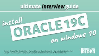 How To Install Oracle Database 19c on Windows 10 by Manish Sharma [upl. by Leuams]