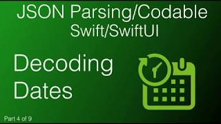 4 JSON  Decoding Dates  Swift Codable [upl. by Wernick]