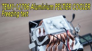 TEM112706 Aluminium PELTIER COOLER Freezing test [upl. by Llekcor]