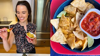 Healthier Baked Tortilla Chips Recipe [upl. by Asilim]