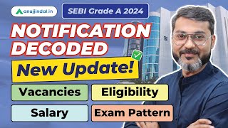 SEBI Grade A 2024 Notification  Exam Dates  Syllabus  Vacancy  Salary  Eligibility Anuj Jindal [upl. by Atirahs]