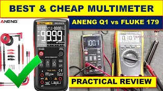 470 Best Digital AutoRange Multimeter for Electronics Aneng Q1 vs Fluke 179 Comparison [upl. by Eneladgam]