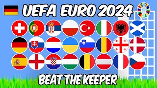 Beat The Keeper  UEFA EURO 2024  Algodoo Marble Race [upl. by Reinaldo]