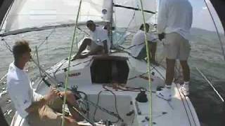 J24 Competitive Boat Handling  Chapter 3  Gybing [upl. by Aiouqahs]