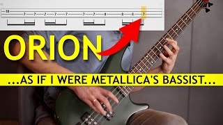 Metallica ORION Bass Cover w Tabs Andriy Vasylenko Version [upl. by Ozzie822]