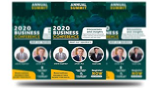 How to create a Summit Conference Flyer  Photoshop [upl. by Green828]