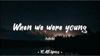 Adele  When we were young lyrics [upl. by Acimak]