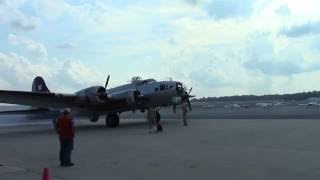 B17 Flying Fortress Ford Tri Motor Ride rides available at Manassas Regional Airport [upl. by Atiseret]