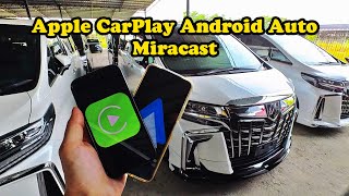 Apple CarPlay Android Auto amp MiraCast Toyota Alphard Vellfire [upl. by Anillehs]