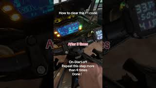 GSX S750 Howto clear F1 code easilygsxs750 suzuki f1code [upl. by Ashbaugh]