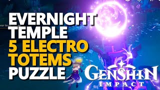 Evernight Temple Electro Totems Puzzle Genshin Impact [upl. by Ahsii]