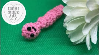 Worry worm  with a ball head  free crochet pattern [upl. by Ahseena]