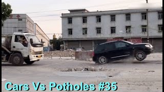 Top 10 Cars Vs Potholes 35  Flying Car Series [upl. by Yduj]