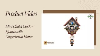 Engstler Mini Quartz Chalet Clock Fairy Tale Gingerbread House with Hansel amp Gretel [upl. by Inahteb371]