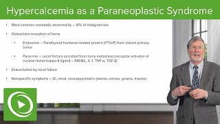 Hypercalcemia as a Paraneoplastic Syndrome [upl. by Toft34]