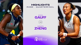 Coco Gauff vs Zheng Qinwen  2024 Rome Quarterfinal  WTA Match Highlights [upl. by Cob468]