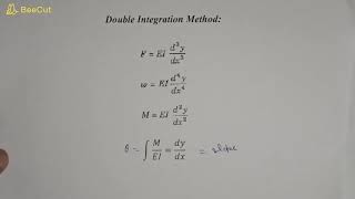 Lecture 011  Slope and Deflecion Example Using Double Integration Method [upl. by Tomkiel89]